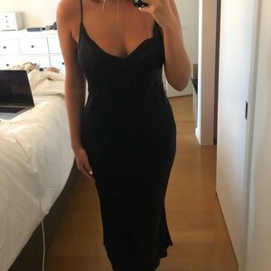 Anthropologie Black Midi Dress